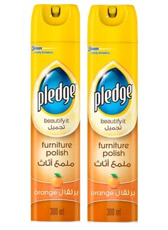 Pledge Furniture Polish & Cleaning Spray, Orange, 300ml 2pcs - pzsku/Z7741D9AB686ACA728DEEZ/45/_/1729676627/2b194313-7fd6-4f73-87a1-f4197b5bbb6b