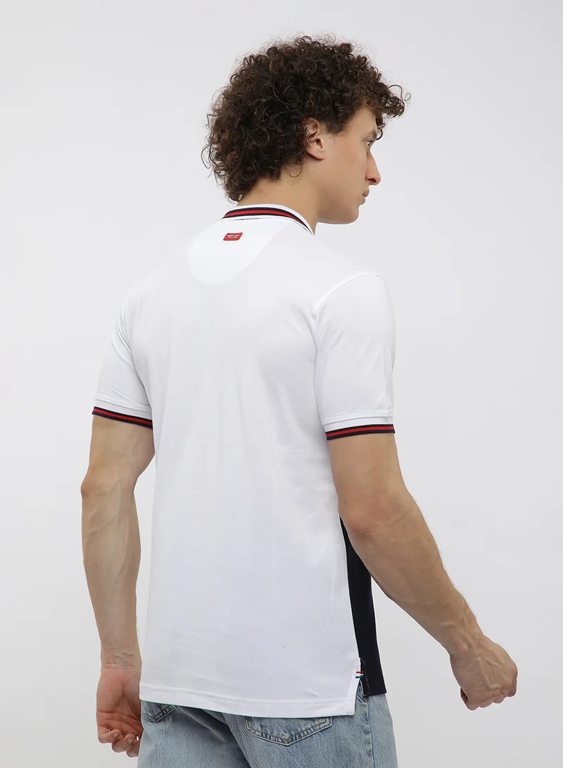 BEVERLY HILLS POLO CLUB Logo Colorblock Polo