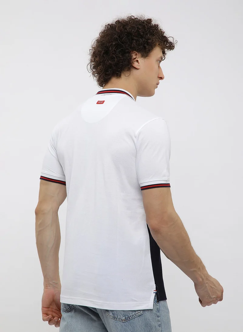 BEVERLY HILLS POLO CLUB Logo Colorblock Polo