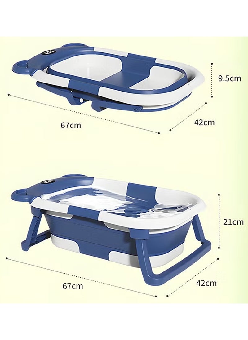 Oasis - Collapsible Baby Bathtub Portable Travel Infant Tub Blue - Image 1
