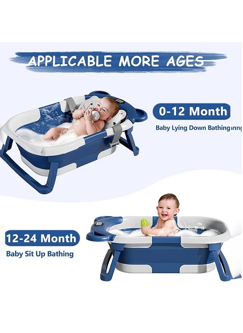 Oasis - Collapsible Baby Bathtub Portable Travel Infant Tub Blue - Image 1