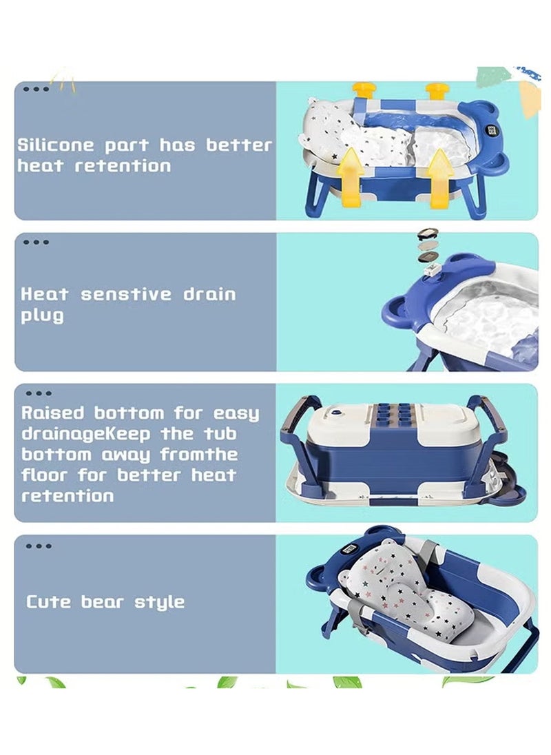 Oasis - Collapsible Baby Bathtub Portable Travel Infant Tub Blue - Image 1