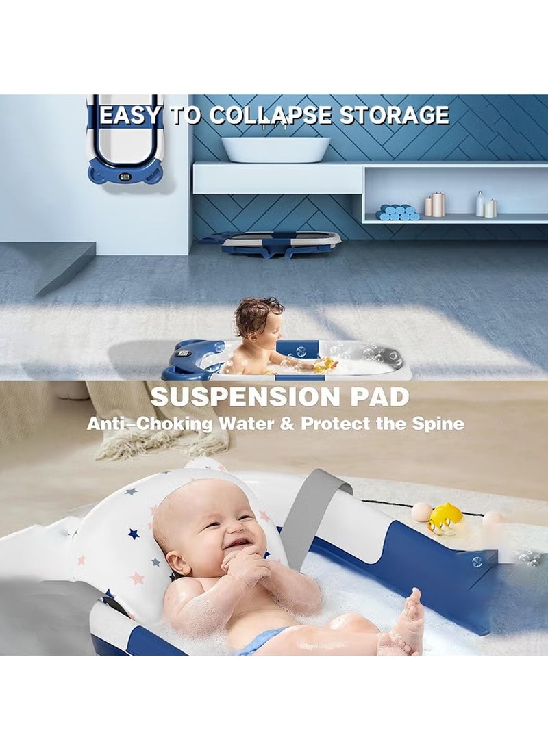 Oasis - Collapsible Baby Bathtub Portable Travel Infant Tub Blue - Image 1
