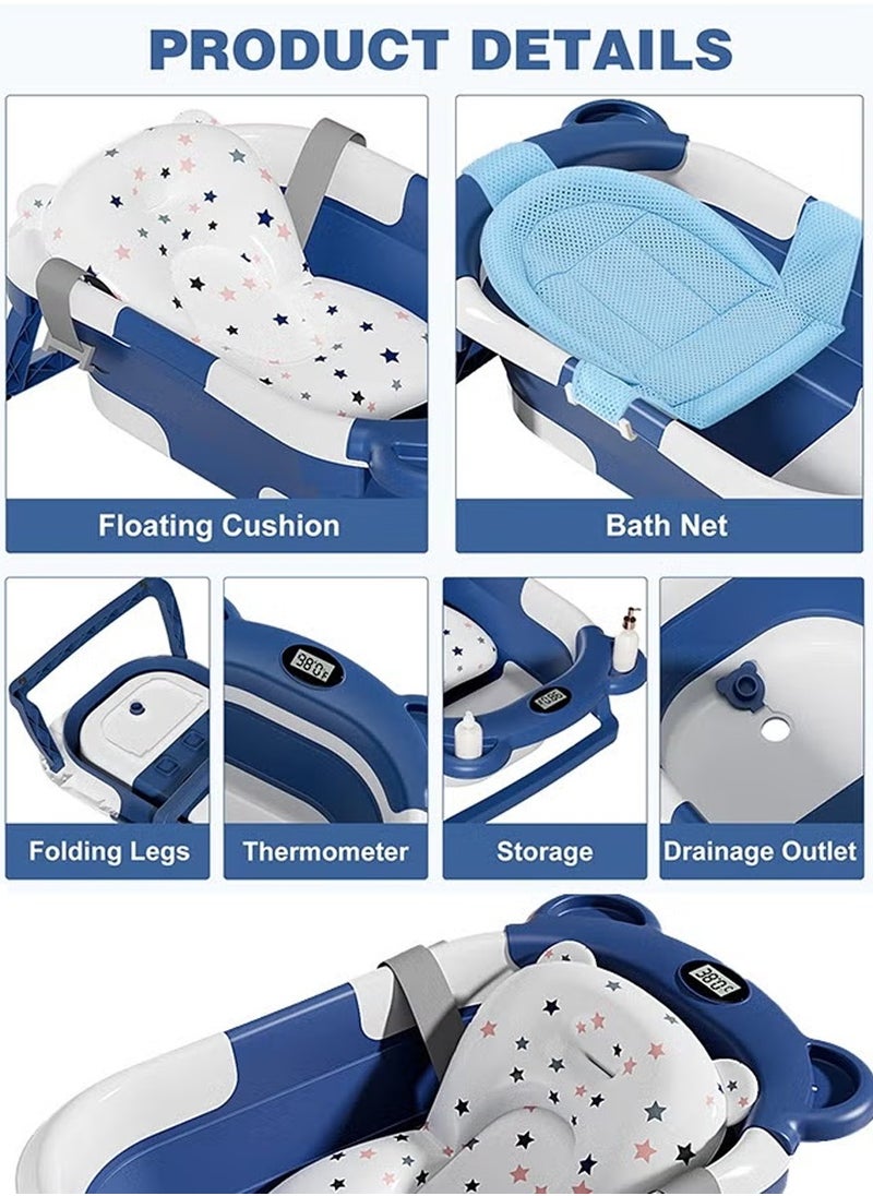 Oasis - Collapsible Baby Bathtub Portable Travel Infant Tub Blue - Image 1