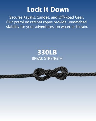 EVMANZ 1/8" Rope Tie Down Ratchet: 4 Pack of Adjustable Grow Light Hangers - Small Ratchet Straps for Various Hanging and Strapping - Image 3