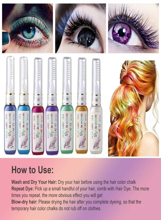 DSADKI Temporary Hair Color Mascara Washable Hair Dye Stick Non-toxic Instant Hair Chalk Dye for Girls Women (Silver gray) - Image 4