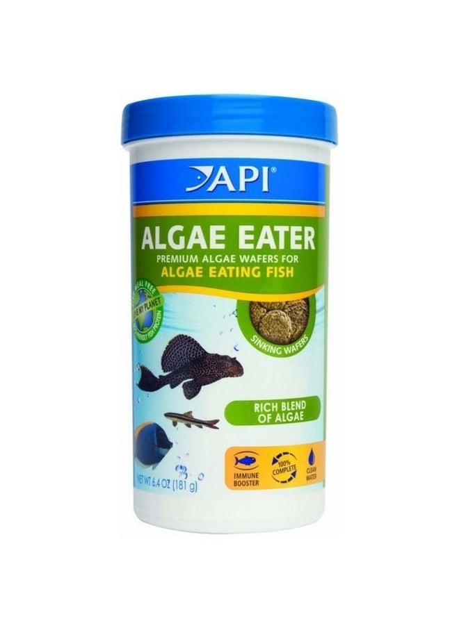 API API Algae Eater Pea Protein Natural Pre-Biotic Algae Wafer with spirulina for Algae Eating Fish (6.4 Oz)  - Image 1