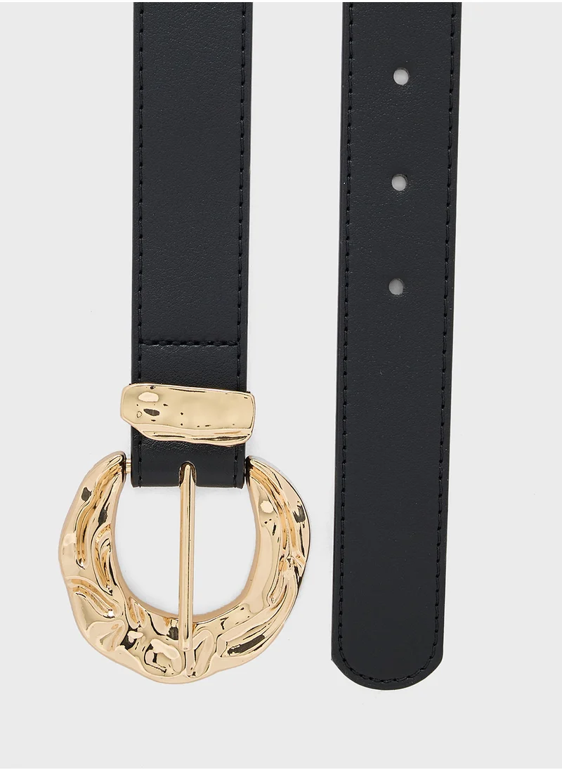جينجر Ladies Belt With Gold Buckle