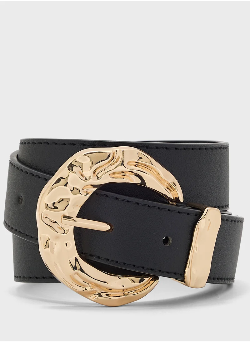 جينجر Ladies Belt With Gold Buckle