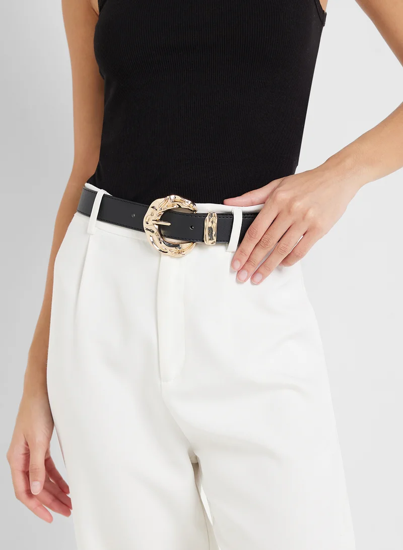 Ginger Ladies Belt With Gold Buckle