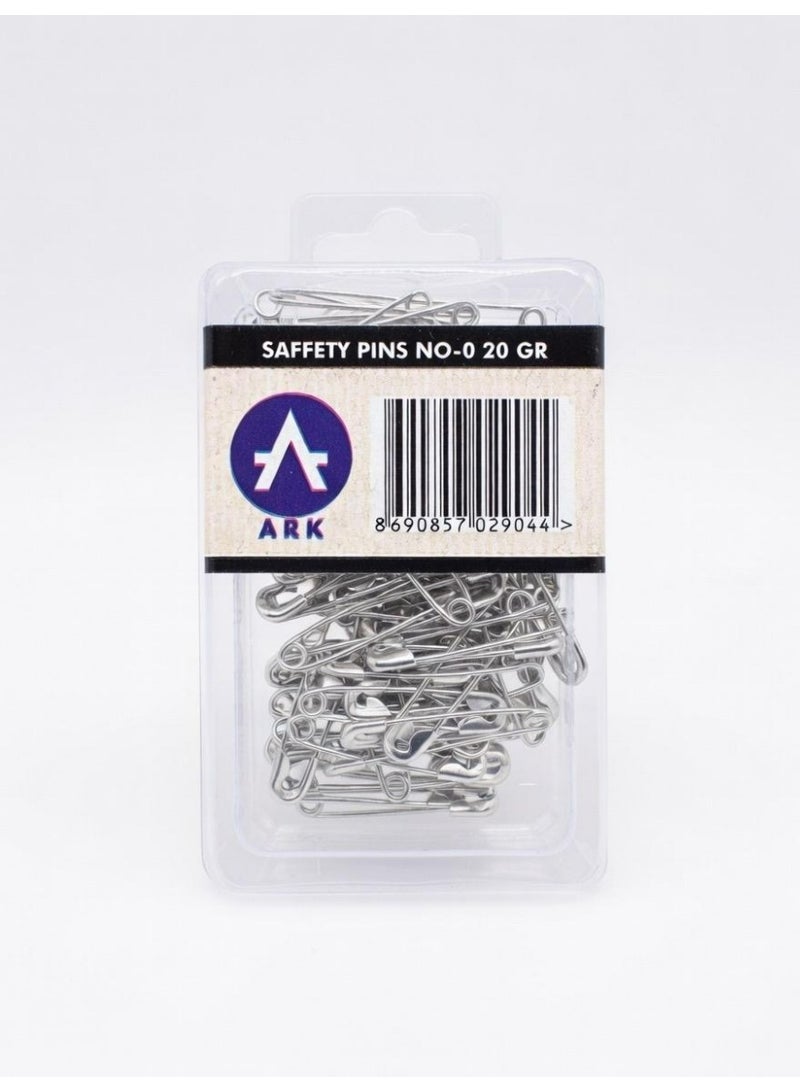 ارك ARK دبابيس أمان مقاس 0 فضي - عبوة 20 جرام - دبابيس مشبك صغيرة للخياطة والحرف والملابس - Image 2
