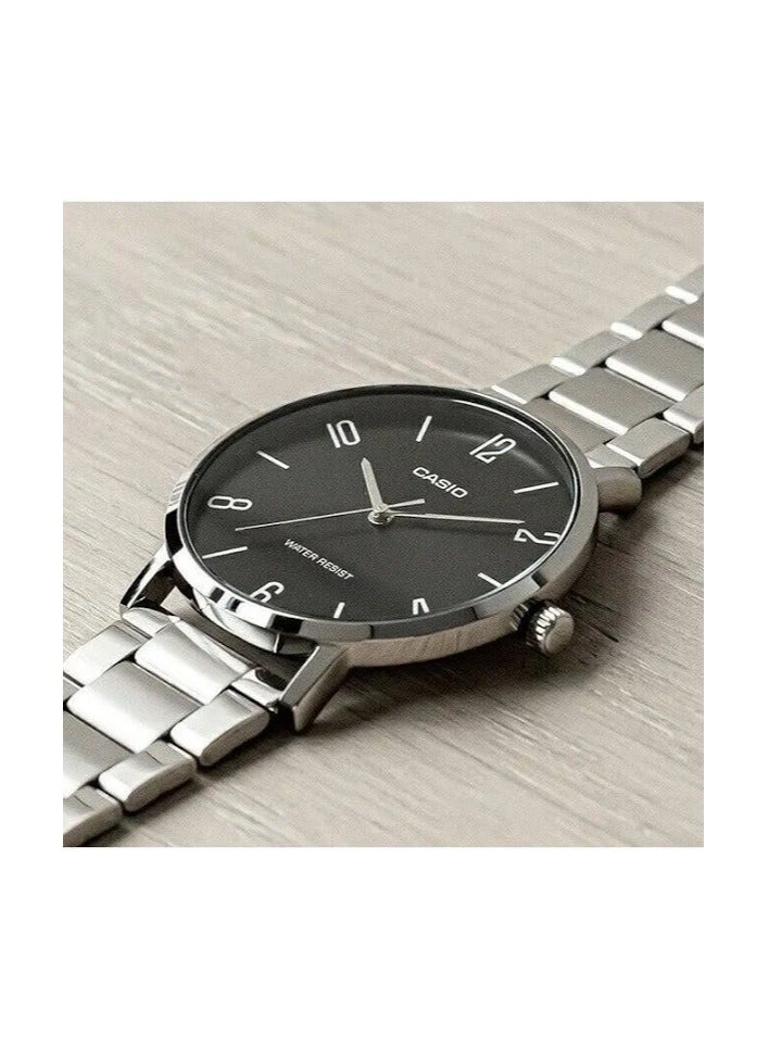 كاسيو ساعة يد رجالية أنالوج بعقارب من كاسيو MTP-VT01D-1B2UDF، 46 ملم، فضي - Image 2