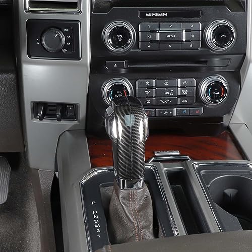 Jimen Compatible with Ford F150 2015-2020, Gear Shift Knob Cover Interior Trim Accessories (Carbon Fiber) - Image 5