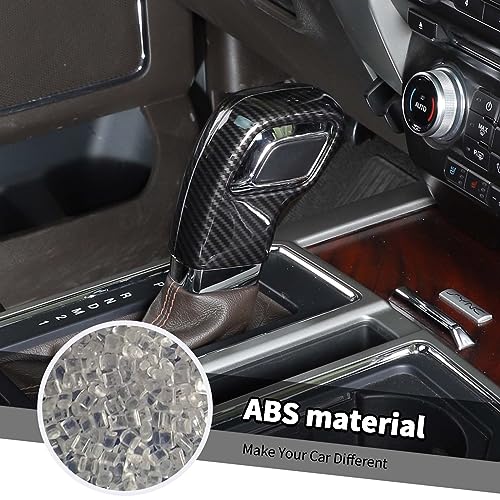 Jimen Compatible with Ford F150 2015-2020, Gear Shift Knob Cover Interior Trim Accessories (Carbon Fiber) - Image 4
