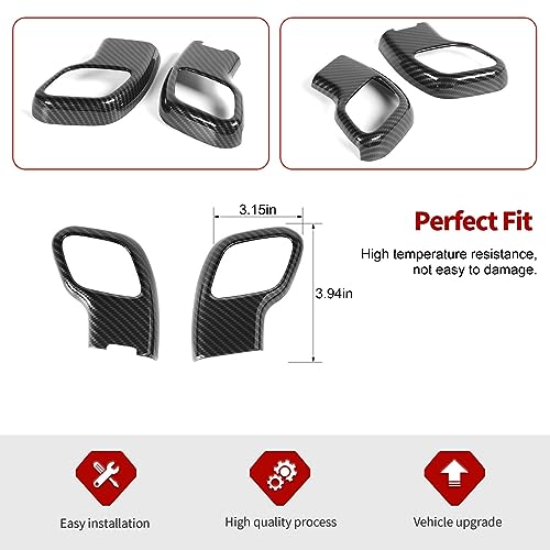 Jimen Compatible with Ford F150 2015-2020, Gear Shift Knob Cover Interior Trim Accessories (Carbon Fiber) - Image 3