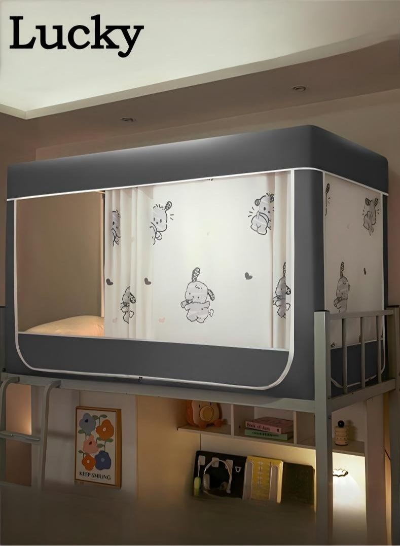 لاكي خيام مظلة السرير ستارة تعتيم ستارة خيمة سرير واحد ستارة قماش تظليل الطالب مظلة السرير ناموسية نوم الطالب حماية الخصوصية - Image 1