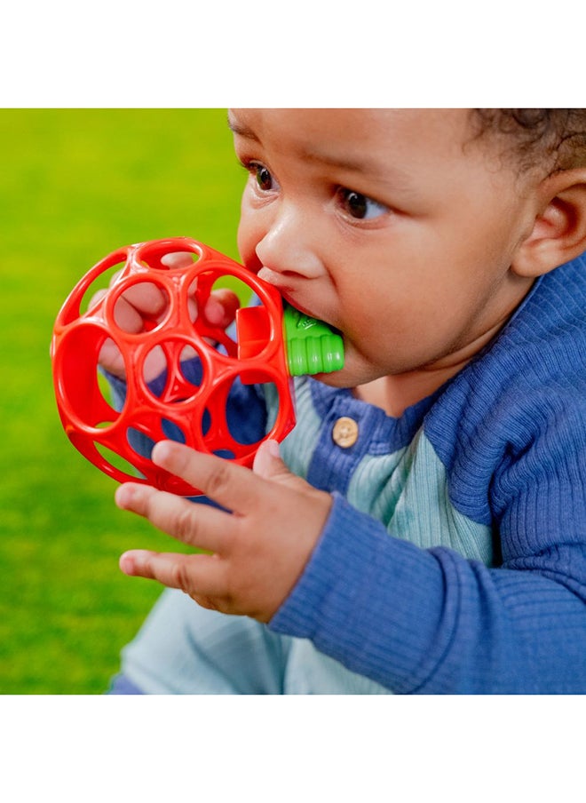 Bright Starts - Oball Easy Grasp Red Apple Teether Toy, Hold My Own Collection - Image 1