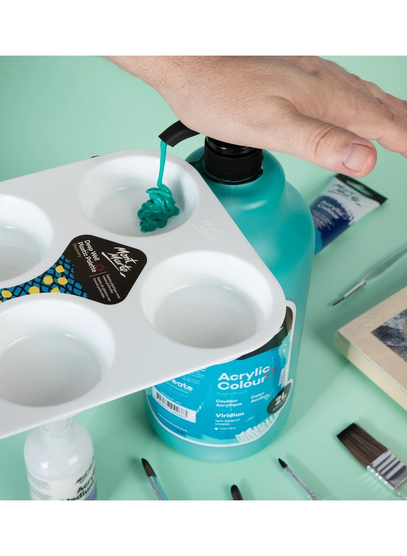 Mont Marte Signature Acrylic Colour 2 Litre Content With Pump Viridian - Image 3