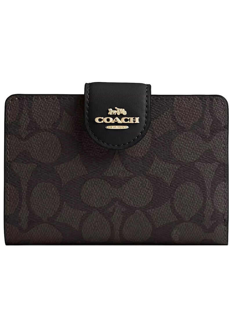 كوتش اوت ليت محفظة كوتش COACH حريمي سيجنتشر لون بني واسود موديل CW786 - Image 1