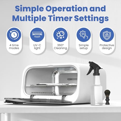 KING&DUKE 12L Professional UV Sterilizer Cabinet for Esthetician & Nail Salon, Double Layer Large Capacity Nail Tool Sterilizer and Sanitizer Box and Machine for Barbers, Home, Commercial Use - Image 2