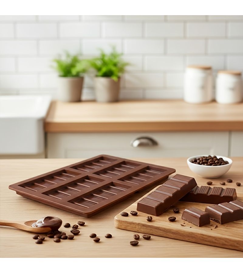 2pcs Silicone Square And Rectangle Chocolate Bar Mold For Stuffed Pistachio Candy - Image 4