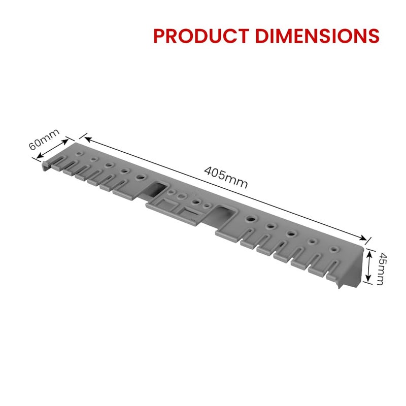 Alkon صينية أدوات حامل أدوات | منظم أدوات للورش | المرآب | المصنع | المتجر | محطة العمل | الأعمال اليدوية، مجموعة من 2، رمادي - Image 2