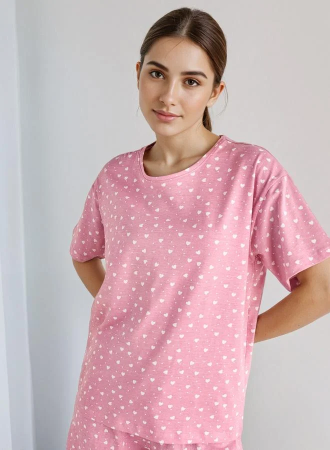 سبلاش فيڤ طقم بيجامة قطنية تي شيرت وشورت