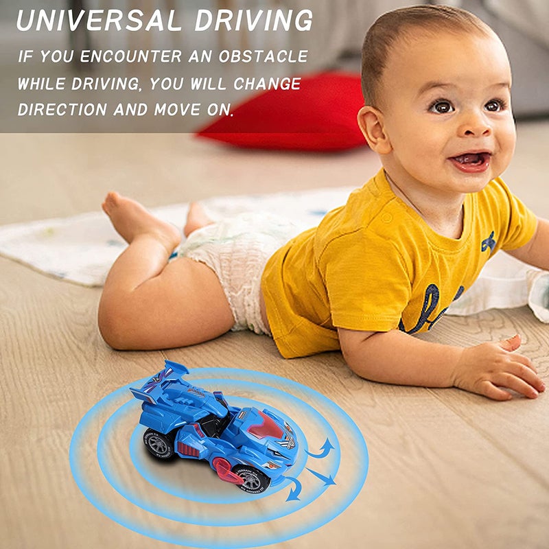 Transforming Dinosaur Car Blue: Automatic Transformation, LED Lights & Dynamic Music - Interactive Toy for Boys Aged 3-8, Christmas Gifts - Image 2