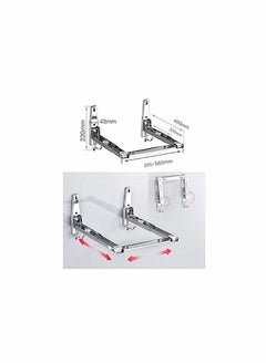 Y&D 304 Stainless Steel Microwave Oven Wall Mount Stand Holder Shelf Rack with Removable Hook  - Image 5