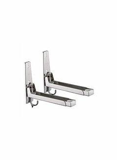 Y&D 304 Stainless Steel Microwave Oven Wall Mount Stand Holder Shelf Rack with Removable Hook  - Image 1
