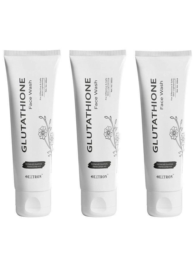 Dextron Glutathione Face Wash For Skin Lightening Men & Women Face Wash Vitamin C Face Wash For All Skin Types (PACK OF 3-100ML X 3 =300ML) - Image 1