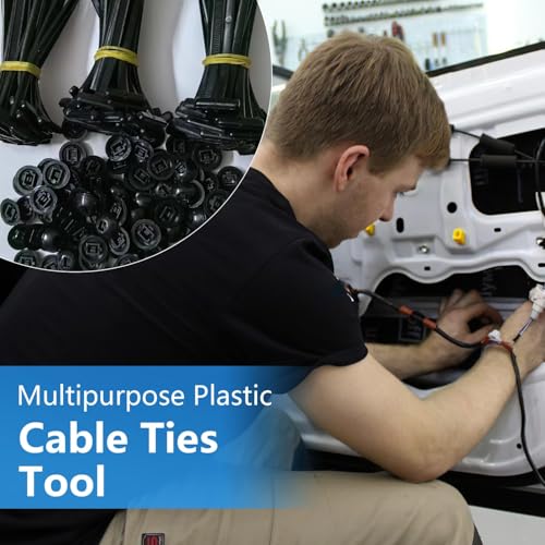 DIANZHU 30PCS Nylon Universal Cable Tie Buckle,heavy duty self-locking zip ties holder,Multipurpose Plastic Cable Ties Tool UV Resistant Zipties for Car Daily Repair - Image 5