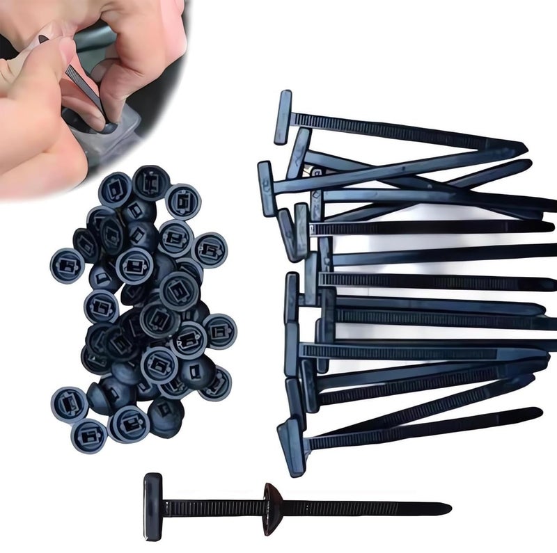 DIANZHU 30PCS Nylon Universal Cable Tie Buckle,heavy duty self-locking zip ties holder,Multipurpose Plastic Cable Ties Tool UV Resistant Zipties for Car Daily Repair - Image 1