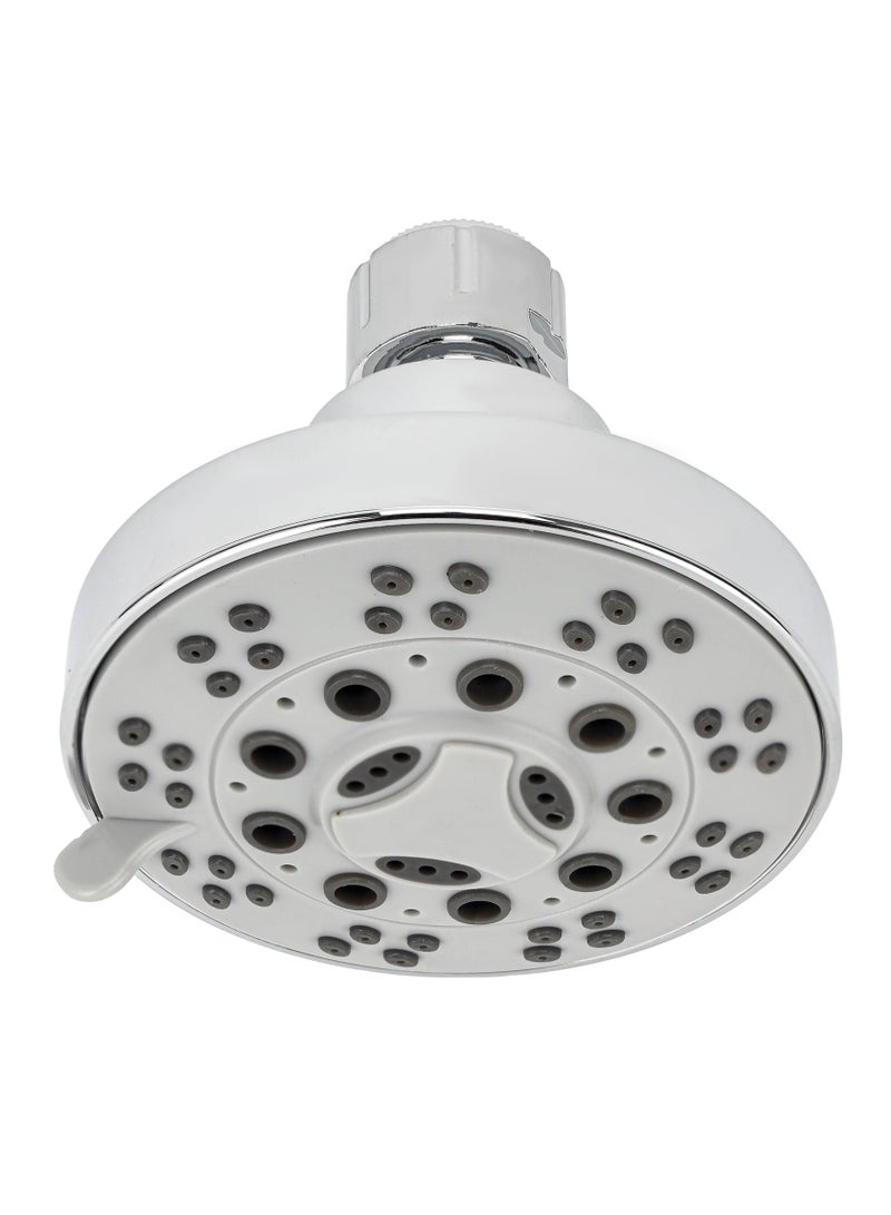 GEEPAS Shower Head ABS Material, Round Bathroom Fitting, 5 function and Chrome Plated| Overhead Installation, High Pressure, Increased Cleaning Performance| GSW61188 - Image 1