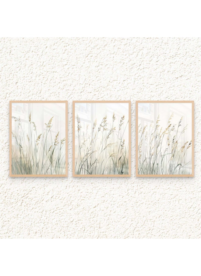 Art Decor - Art Decor Framed Fine Art Set of 3 Abstract Vibrant Modern Print Wall Art, Abstract Portrait Artwork with Matt Board, Contemporary Wall Décor for Gifting, Bedroom, Office, Living Room, and Home Décor - Image 1
