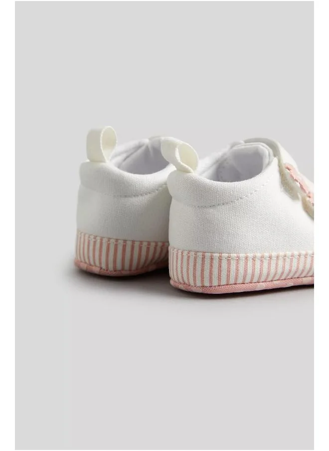 mothercare White Floral Pram Trainers
