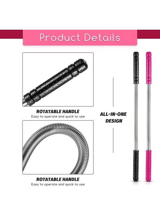 Goho - 2 Pieces Facial Hair Remover Spring Eyebrow Face Epilator Threading Tool Remove Hair From Upper Lip Chin Cheeks And Neck For Women Girls Or Men (Black Rose Red) - Image 1