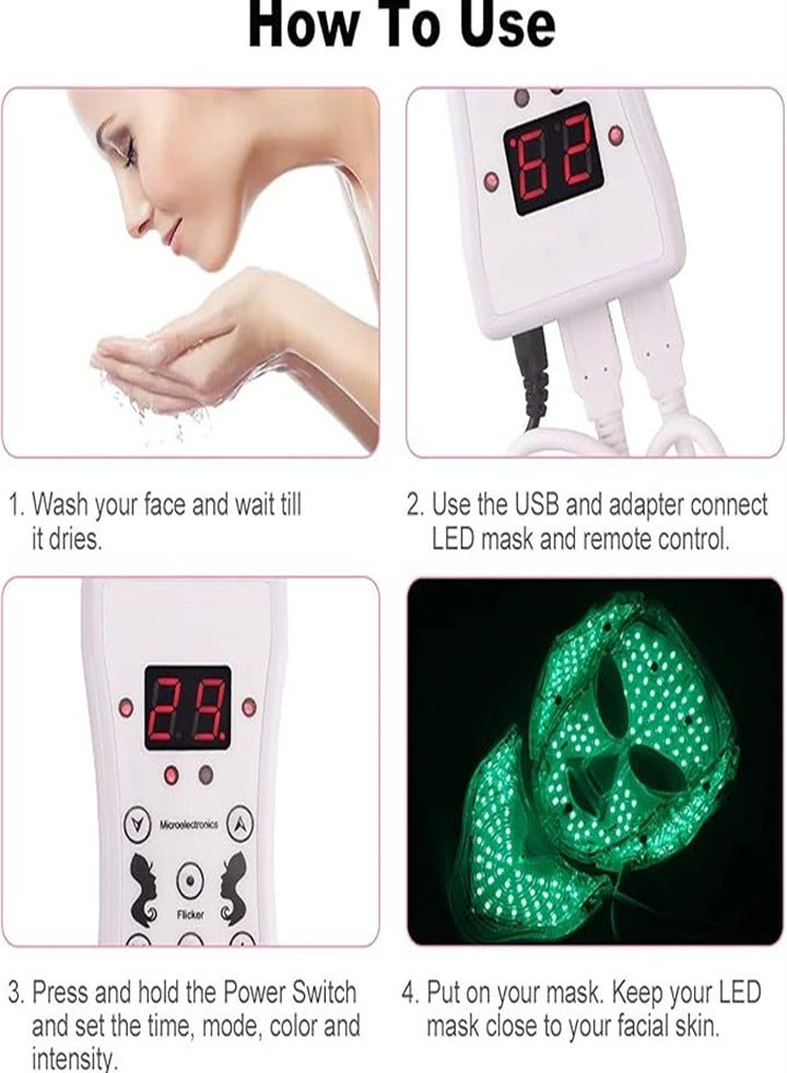Photorejuvenation Facial - LED Facial Treatment Mask, Neck Light Mask, Portable Home Travel Use - Image 4