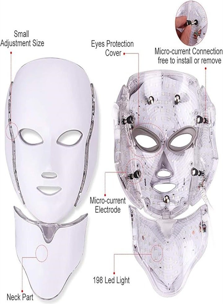 Photorejuvenation Facial - LED Facial Treatment Mask, Neck Light Mask, Portable Home Travel Use - Image 5