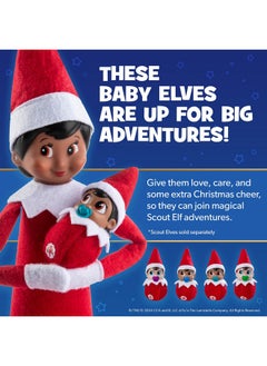 The Elf on the Shelf The Elf on the Shelf Frost Pips Mini Blooms Elf Baby Boy with Brown Eyes - Includes Frost Flower Cradle - for Ages 3 Years and Above  - Image 5