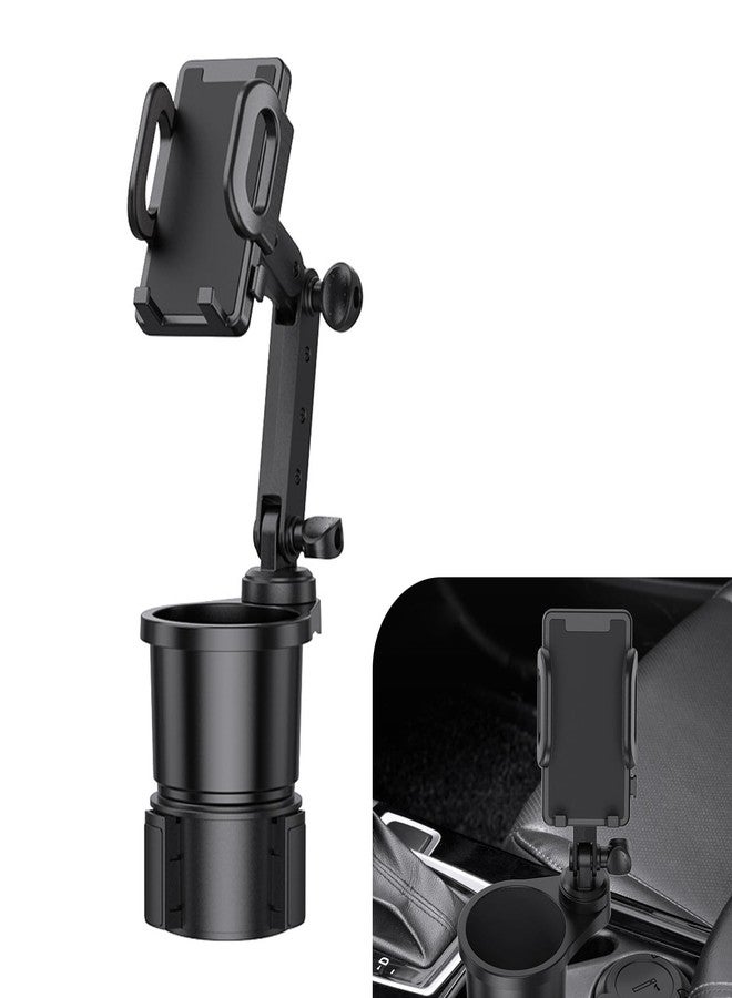 GRANDI Pack-1 Mobile Phone Mount, Adjustable Cup Holder, Multifunctional Drinking Holder, Universal Automobile Interior Accessories, for Most Cars, Trucks, SUVs (Black) - Image 1