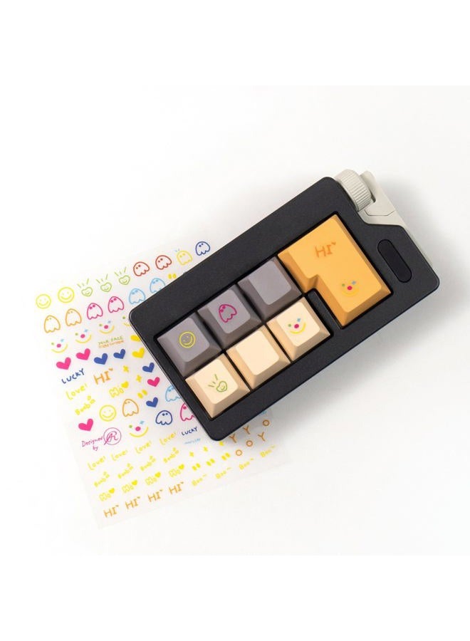 Gliging Loud Keyboard Fidget Toys, Keyboard Clicker Fidget Stress Relief Sensory Toy, Linear Finger Clicker Toys for Adults (Black Khaki) - Image 1