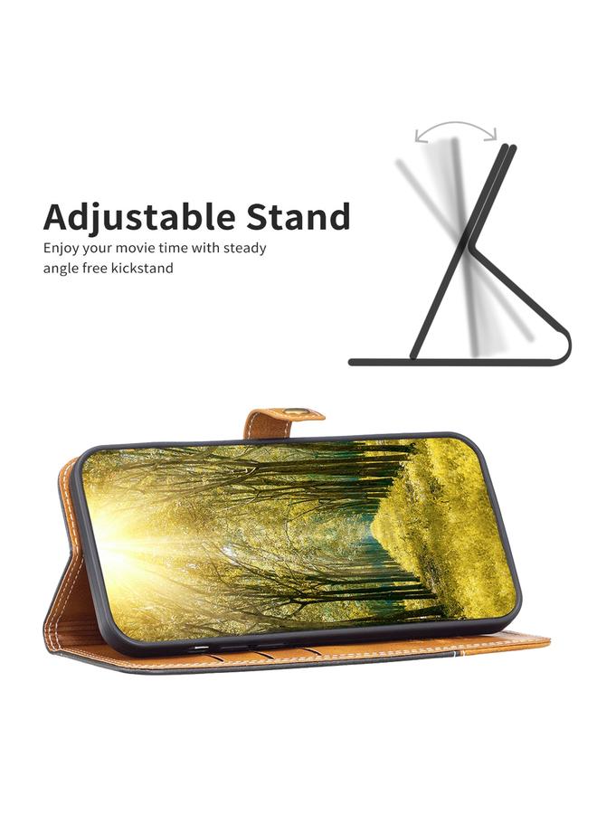 S-TOP Case For Nokia G21 / G11 Color Matching Double Sewing Thread Leather Phone Case - Image 4