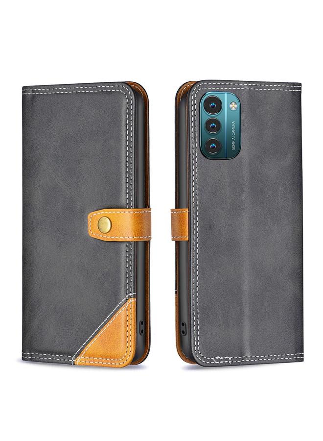 S-TOP Case For Nokia G21 / G11 Color Matching Double Sewing Thread Leather Phone Case - Image 2