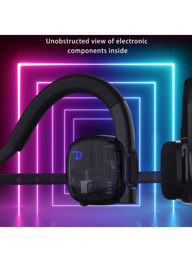 D MOOSTER BH330 Bone Conduction Wireless Sports Earphones – Bluetooth 5.2, IPX6 Waterproof (Black) - Image 2