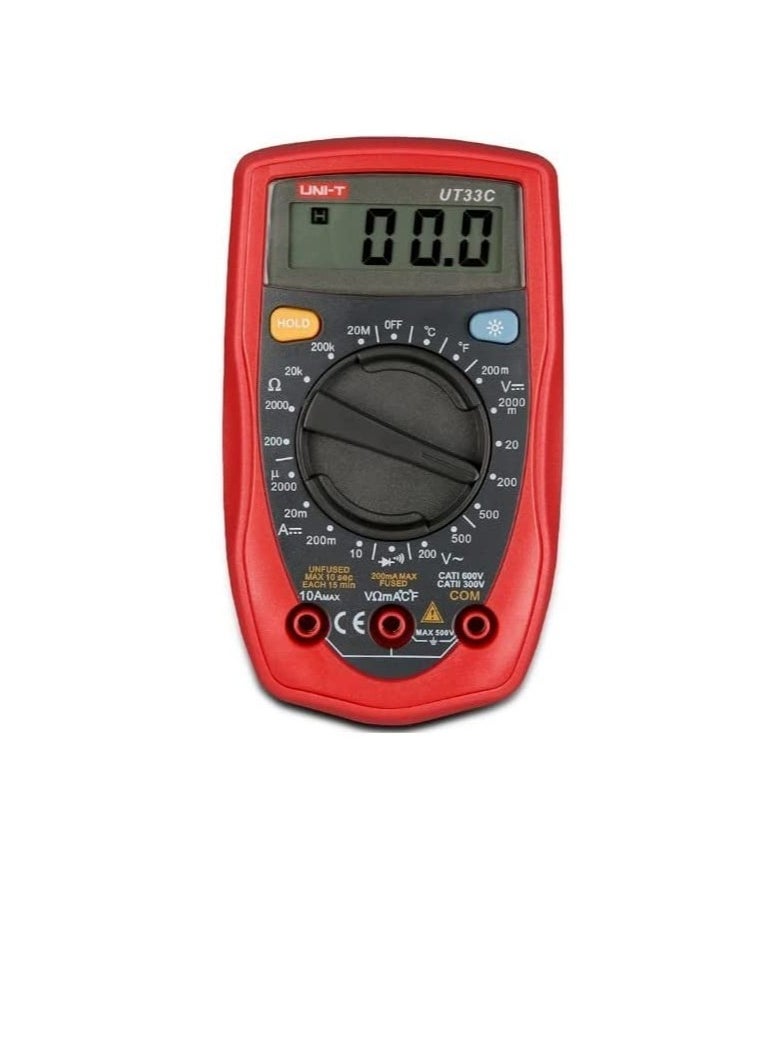 UNI-T UNI-T UT33C Palm Size Digital Handheld Multimeter DMM DC AC Ammeter Voltmeter Ohm Tester  - Image 3
