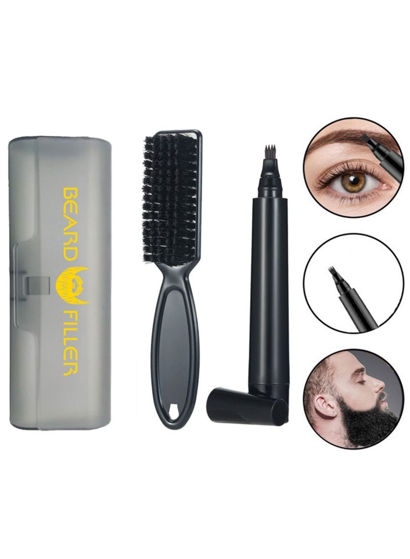 Beard Pen Beard Filling Pen Beard Pen Travel Out Easy Carry Black - Image 1