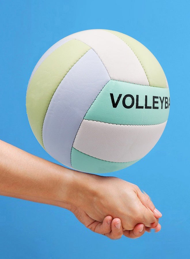 Hanayo كرة طائرة رقم 5 كرة طائرة احترافية رياضية فريق تصميم مقاوم للماء متين للشاطئ والتدريب الداخلي مناسب للاستخدام الداخلي والخارجي (متعدد الألوان) - Image 2