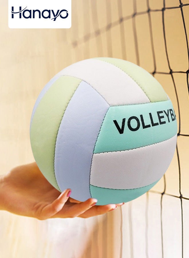 Hanayo كرة طائرة رقم 5 كرة طائرة احترافية رياضية فريق تصميم مقاوم للماء متين للشاطئ والتدريب الداخلي مناسب للاستخدام الداخلي والخارجي (متعدد الألوان) - Image 1
