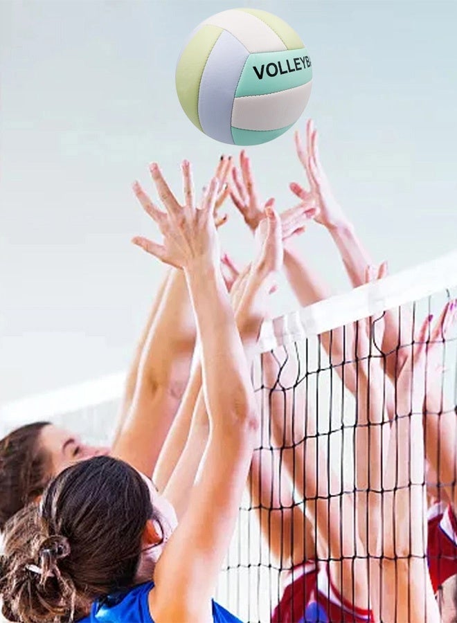 Hanayo كرة طائرة رقم 5 كرة طائرة احترافية رياضية فريق تصميم مقاوم للماء متين للشاطئ والتدريب الداخلي مناسب للاستخدام الداخلي والخارجي (متعدد الألوان) - Image 3